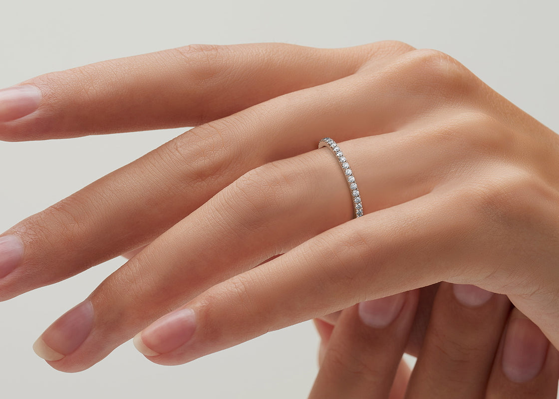 Vogue Lab Grown Rose Gold 18k Full Set Eternity Ring