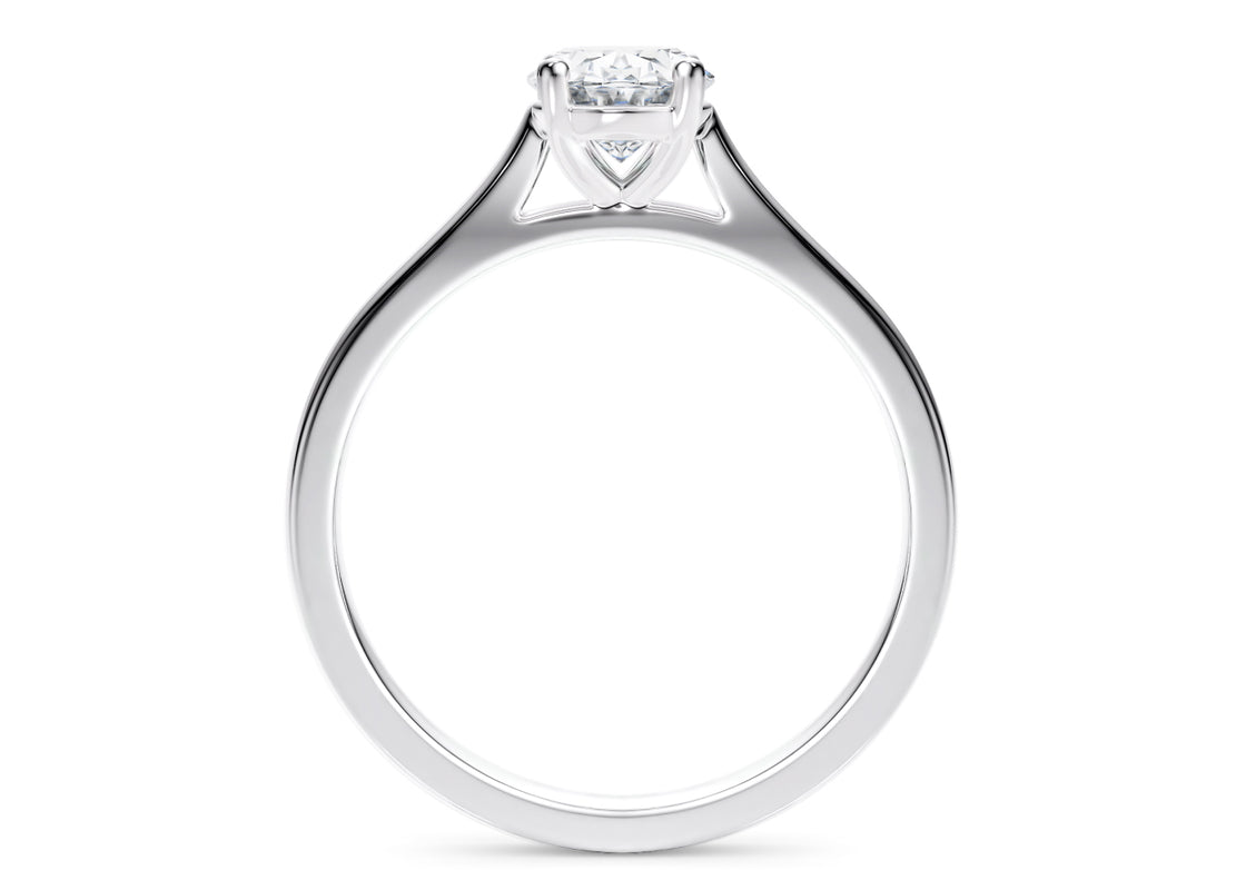 Contour Solitaire Platinum Oval Engagement Ring