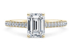 1477 Vintage Yellow Gold 18k Emerald Engagement Ring