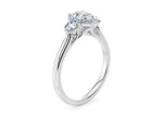 Valencia Trilogy Platinum Pear Engagement Ring