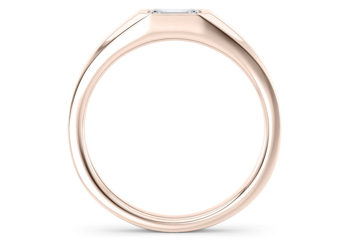 Olympus Emerald Rose Gold 18k Wedding Band