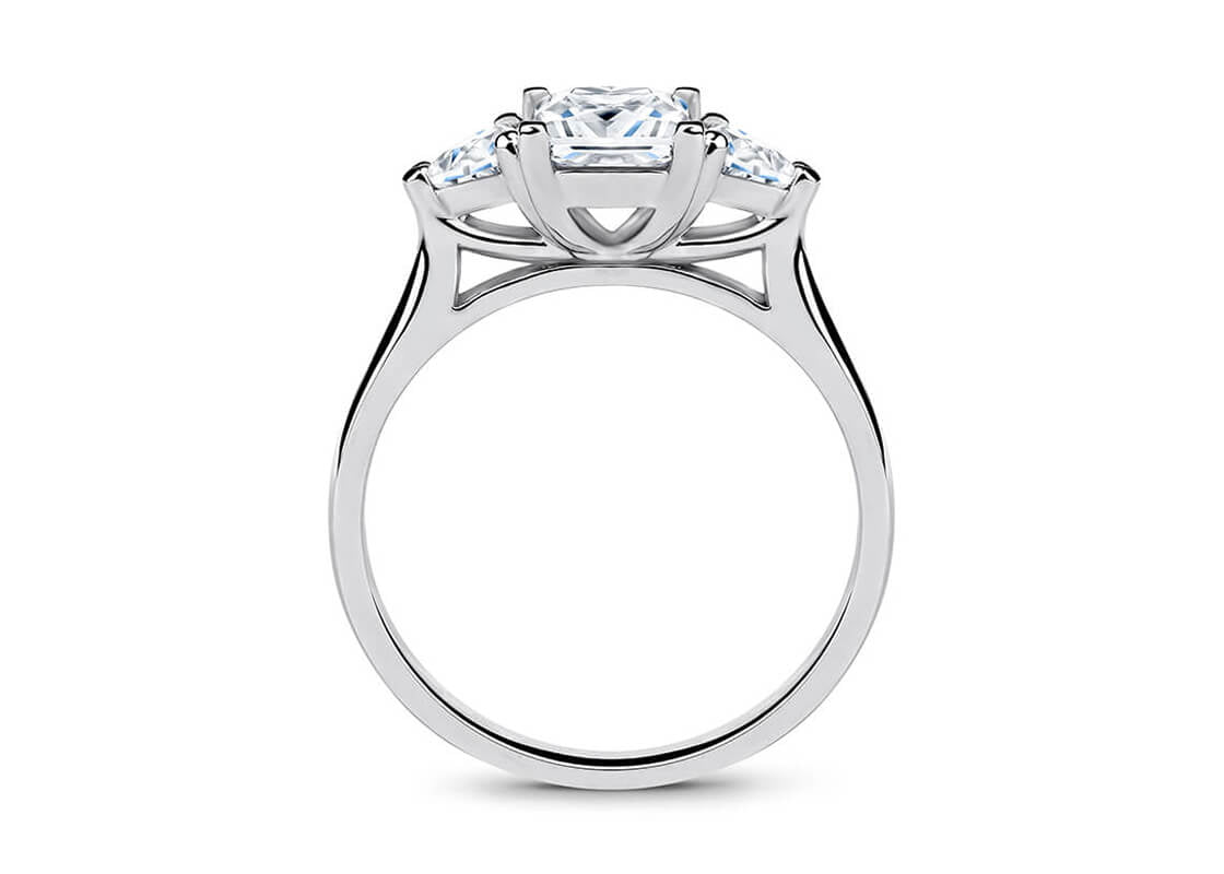 Barcelona Trilogy Platinum Princess Engagement Ring