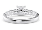 Lyra Diamond Band Platinum Asscher Engagement Ring