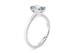 1477 Classic Solitaire Platinum Emerald Engagement Ring