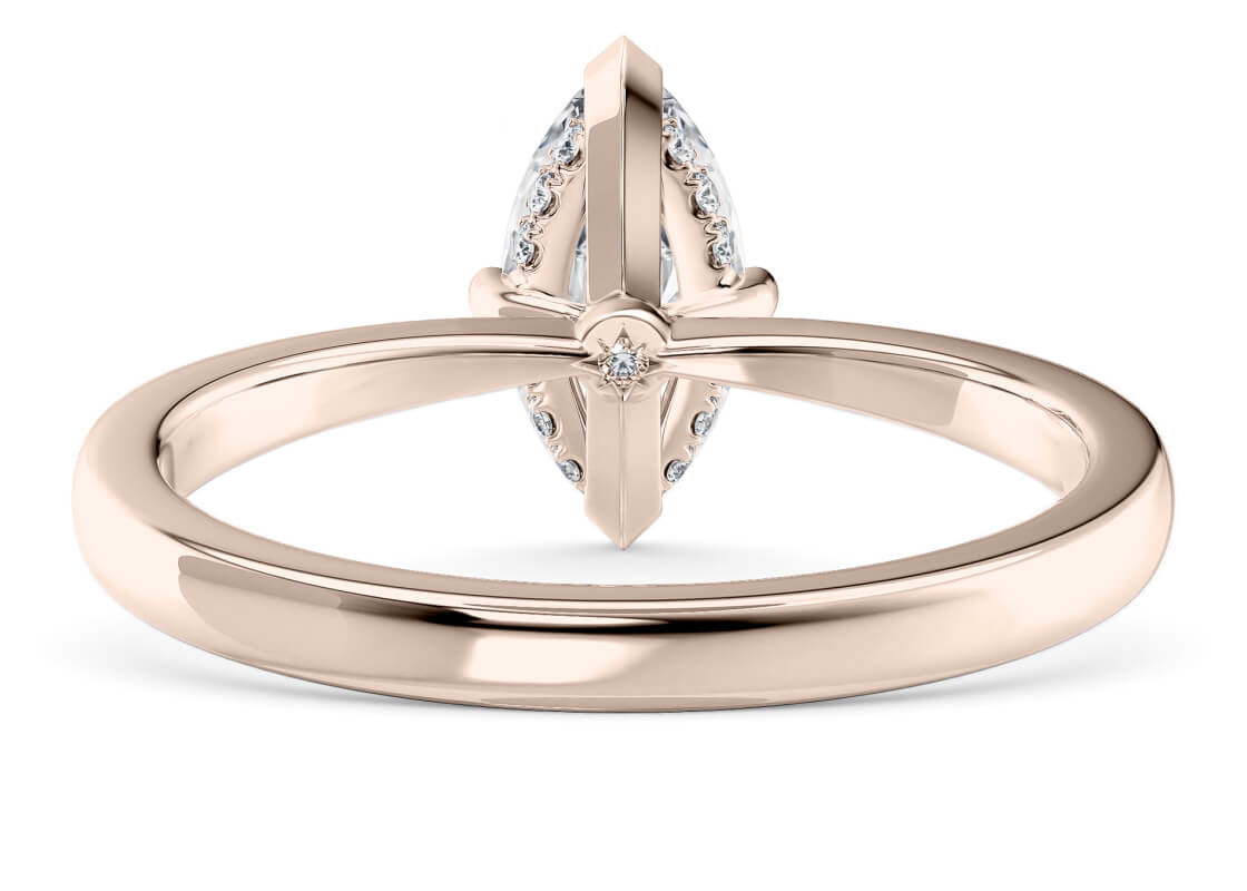 Starlight Solitaire Rose Gold 18k Marquise Engagement Ring