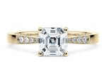 Delicacy Vintage Yellow Gold 18k Asscher Engagement Ring