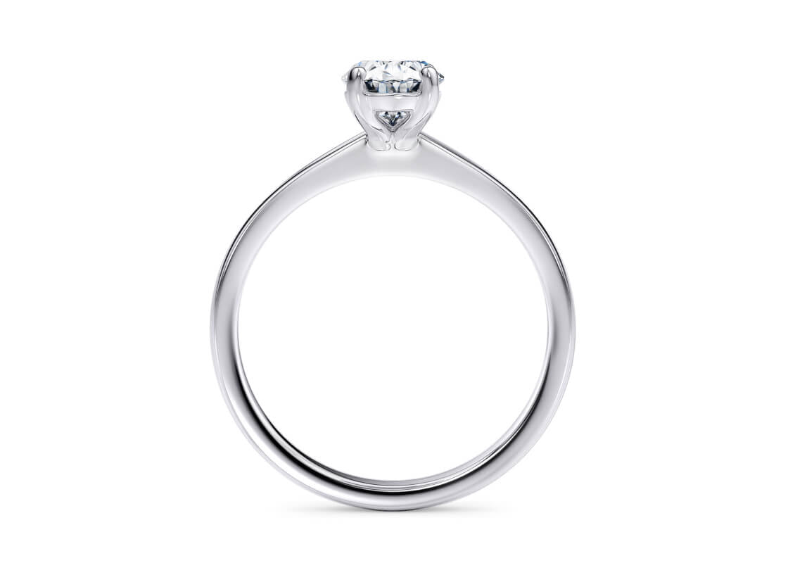 1477 Classic Solitaire Platinum Oval Engagement Ring
