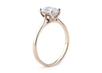 Contour Solitaire Rose Gold 18k Emerald Engagement Ring