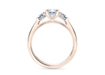 Florence Trilogy Rose Gold 18k Radiant Engagement Ring