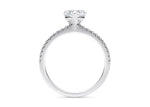 Aria Diamond Band Platinum Heart Engagement Ring