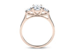 Roma Trilogy Rose Gold 18k Oval Engagement Ring