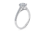 1477 Vintage Platinum Round Engagement Ring