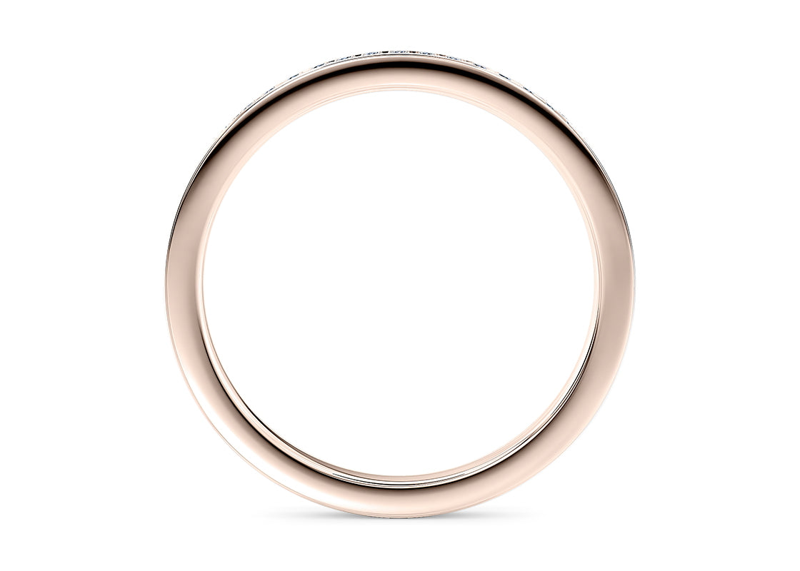 Paragon Rose Gold 18k Half Set Eternity Ring