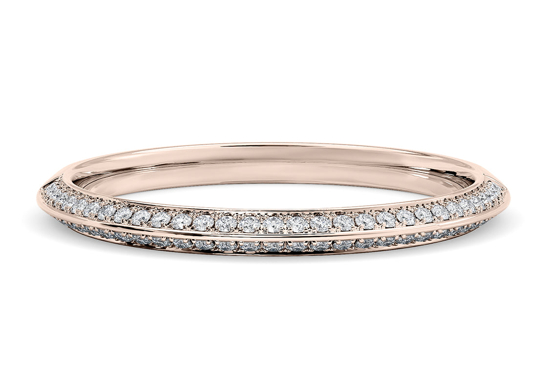 Olympia Rose Gold 18k Half Set Eternity Ring
