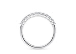 Regent Emerald Half Set White Gold 18k Natural Eternity Ring