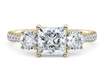 Lisbon Trilogy Yellow Gold 18k Princess Engagement Ring