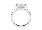 Edwardia Halo Platinum Oval Engagement Ring