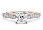Bloomsbury Vintage Rose Gold 18k Asscher Engagement Ring