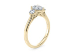 Valencia Trilogy Yellow Gold 18k Pear Engagement Ring