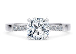 Delicacy Vintage Platinum Cushion Engagement Ring