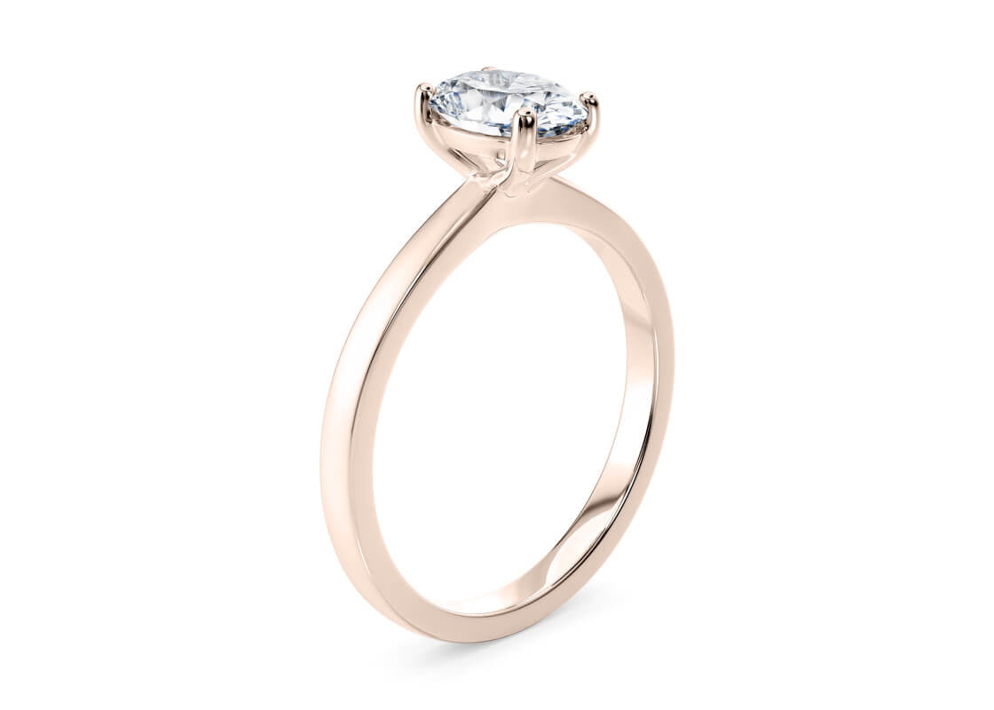 1477 Classic Solitaire Rose Gold 18k Oval Engagement Ring