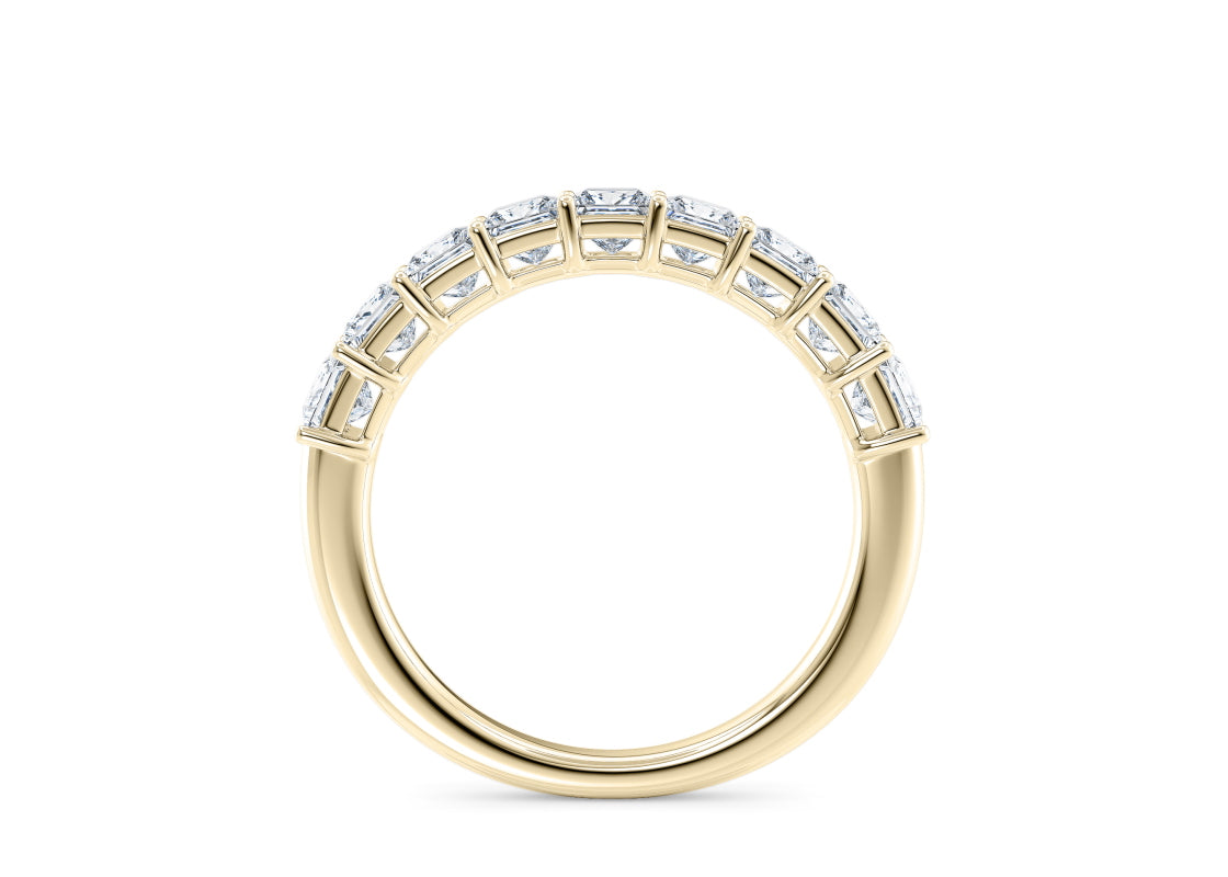 Regent Princess Half Yellow Gold 18k Natural Eternity Ring