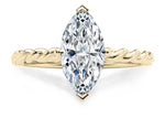 Ascot Solitaire Yellow Gold 18k Marquise Engagement Ring