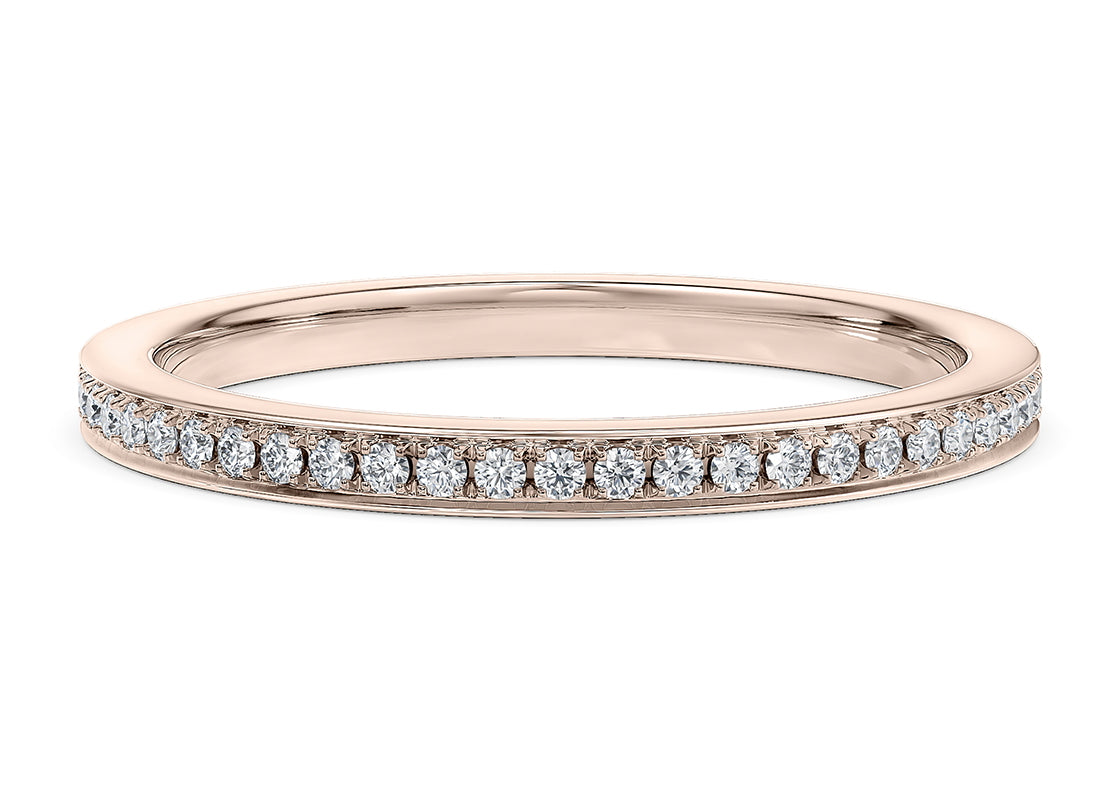 Paragon Rose Gold 18k Half Set Eternity Ring