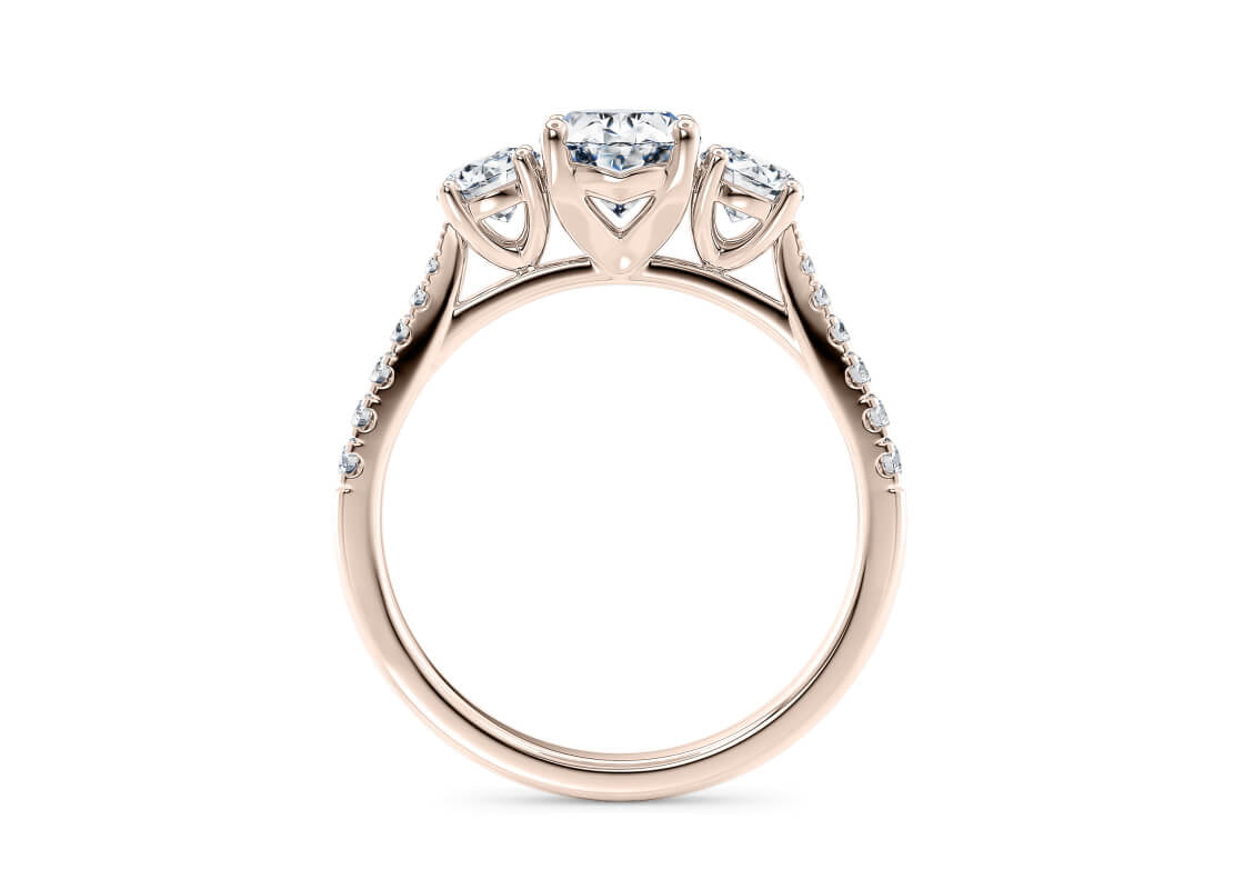 Lisbon Trilogy Rose Gold 18k Oval Engagement Ring