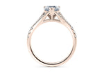 Oxford Diamond Band Rose Gold 18k Heart Engagement Ring
