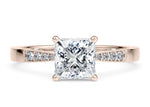 Delicacy Vintage Rose Gold 18k Princess Engagement Ring