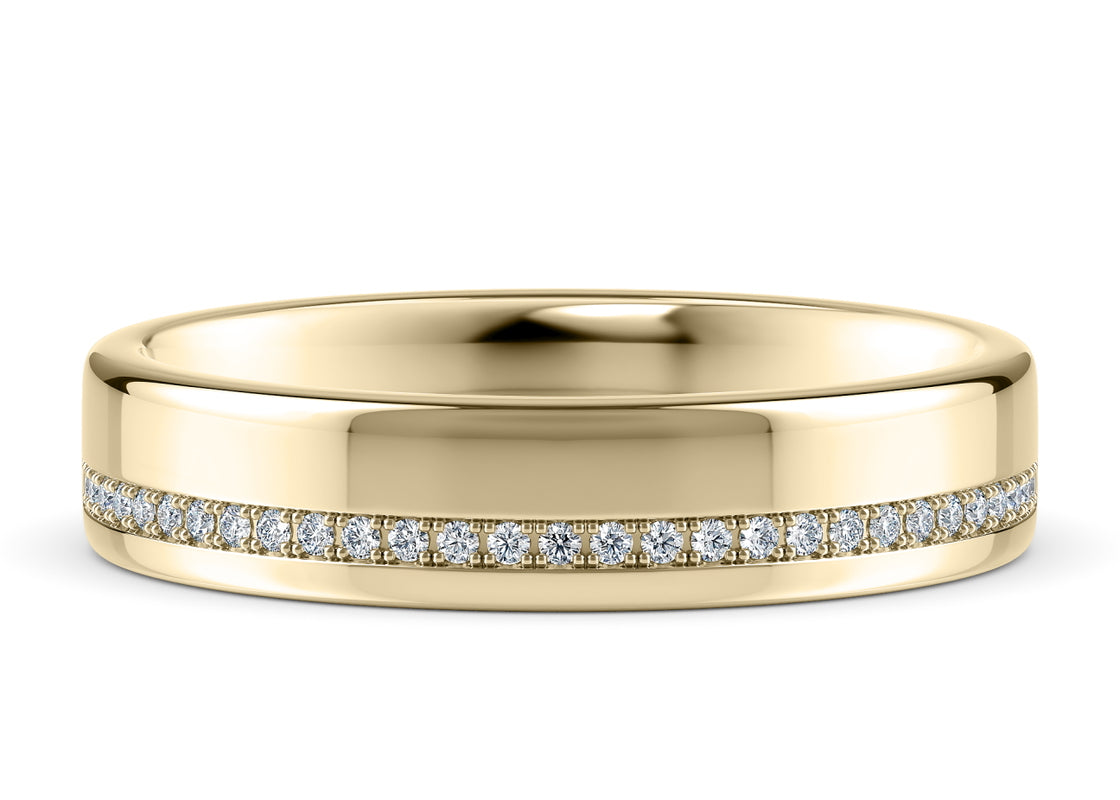 Andreas Yellow Gold 18k Lab Grown Wedding Band