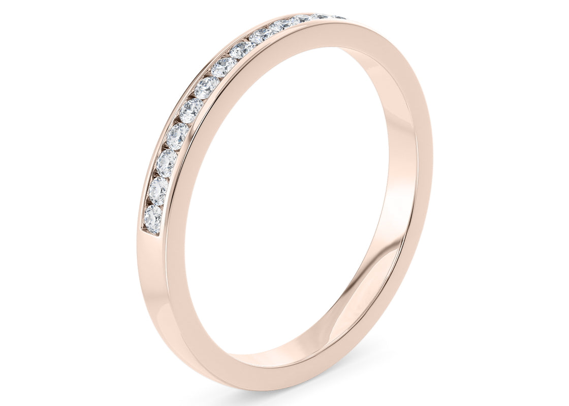 Tsarina Rose Gold 18k Half Set Eternity Ring