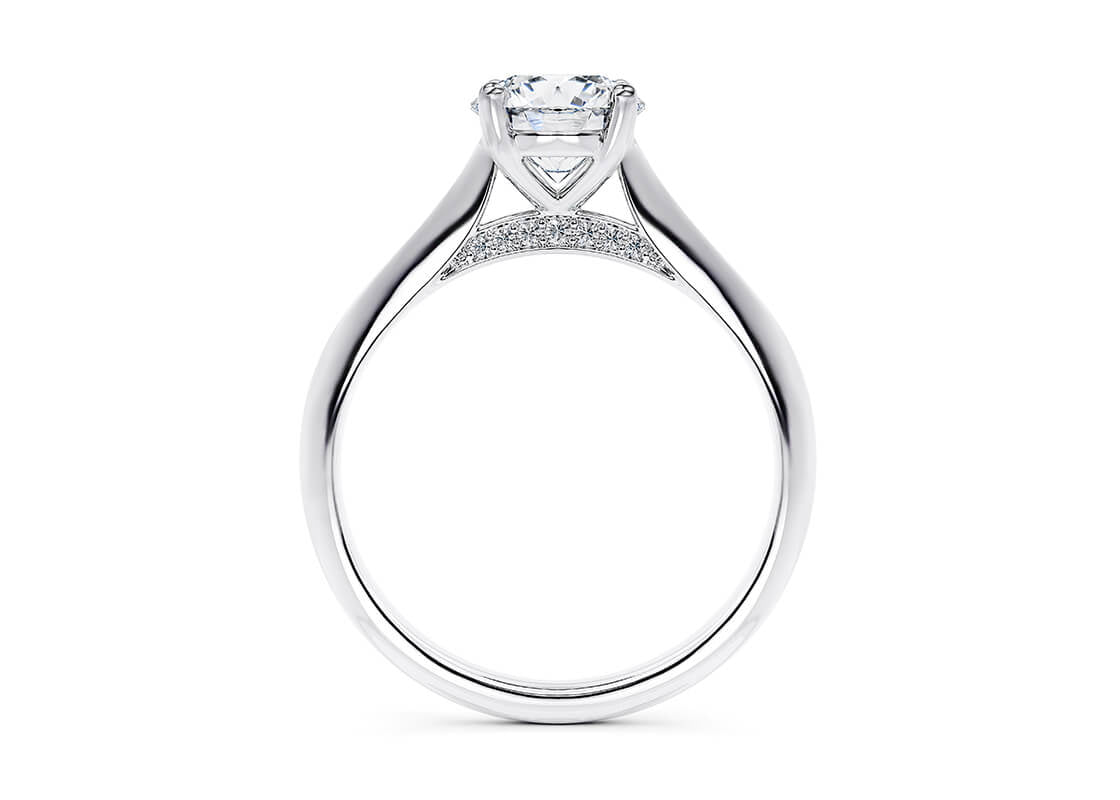 Iris Solitaire Platinum Round Engagement Ring