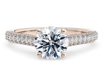 Bloomsbury Vintage Rose Gold 18k Round Engagement Ring