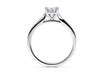 Victoria Diamond Band Platinum Emerald Engagement Ring