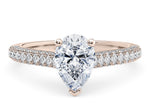 Bloomsbury Vintage Rose Gold 18k Pear Engagement Ring