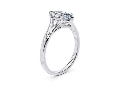 Hanover Solitaire Platinum Marquise Engagement Ring