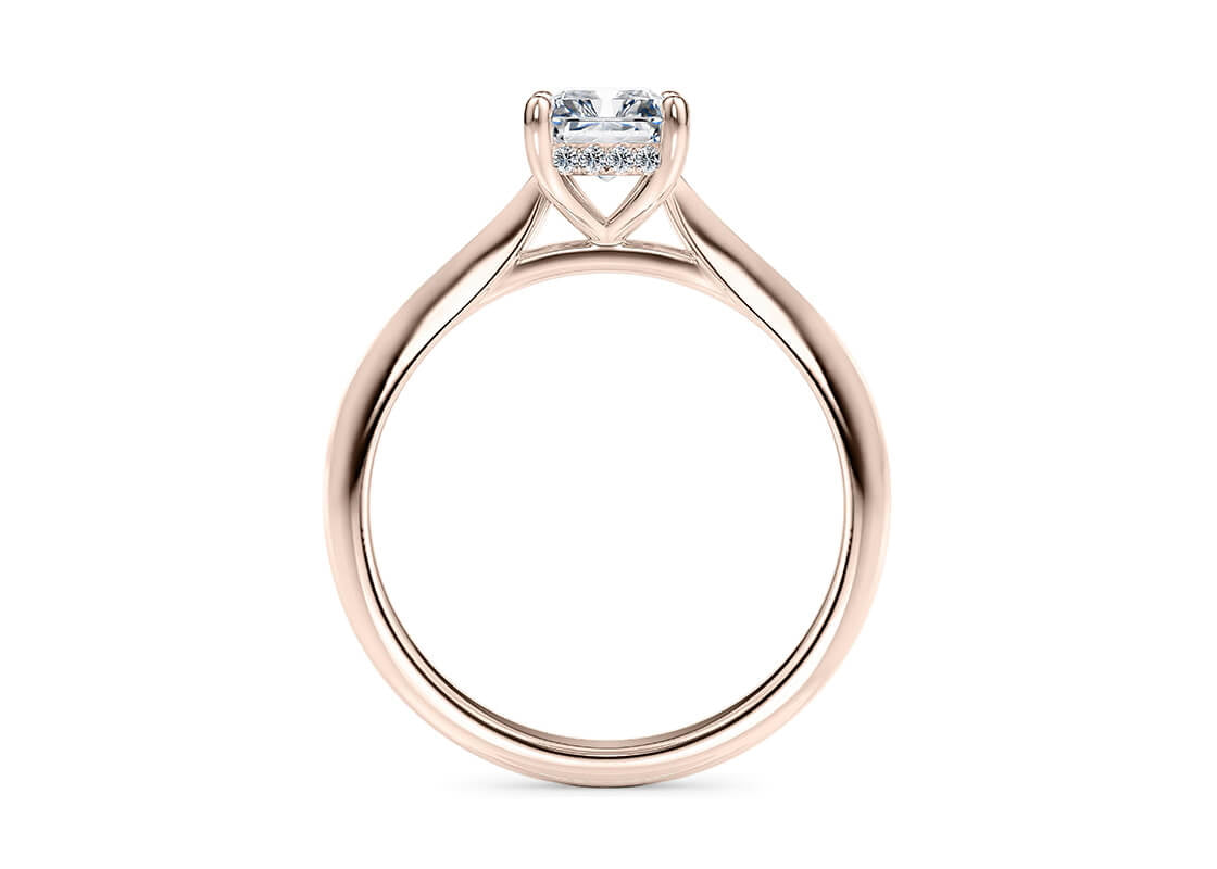 Hope Solitaire Rose Gold 18k Radiant Engagement Ring