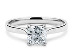 Contour Solitaire Platinum Cushion Engagement Ring