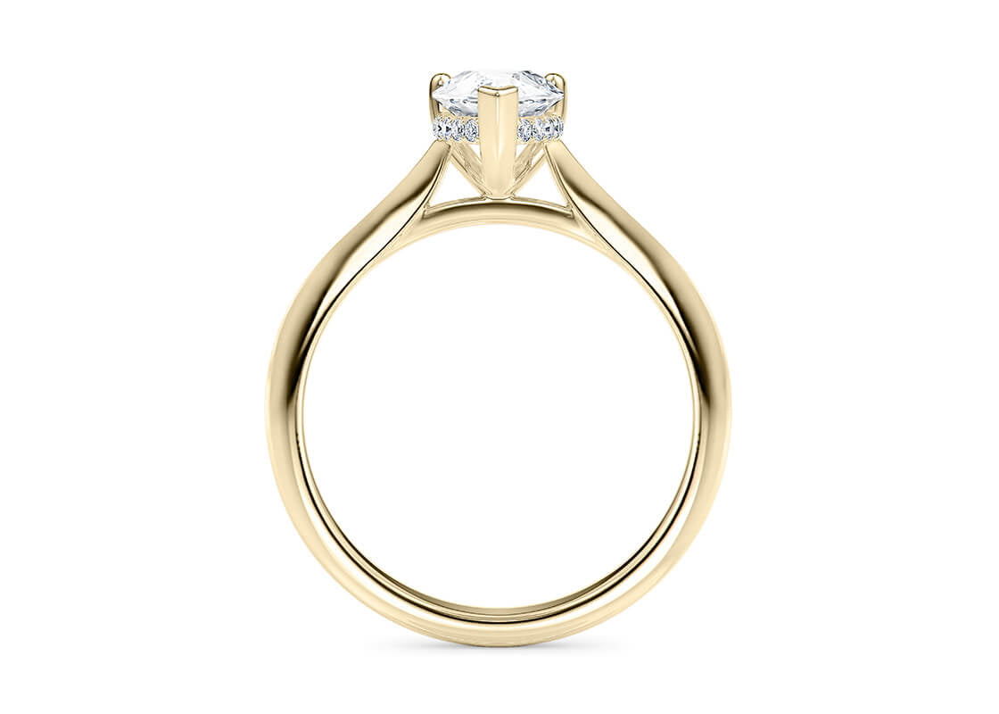 Hope Solitaire Yellow Gold 18k Pear Engagement Ring
