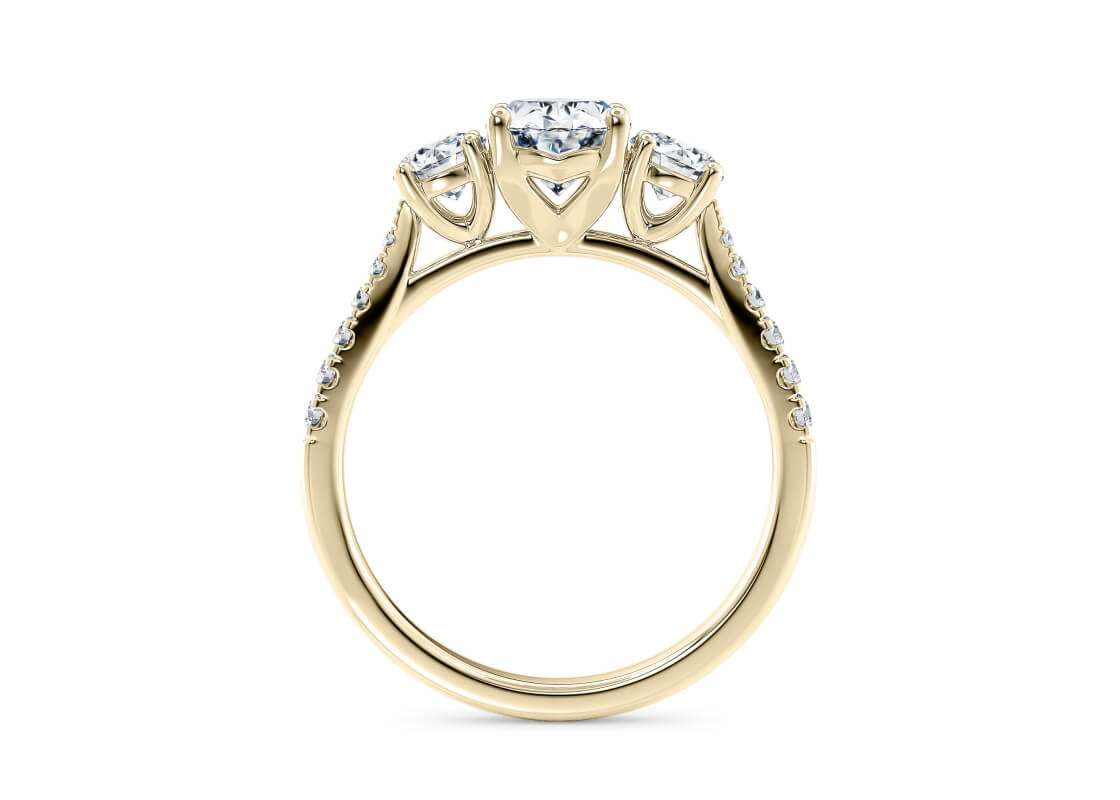 Lisbon Trilogy Yellow Gold 18k Oval Engagement Ring