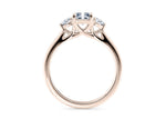 Valencia Trilogy Rose Gold 18k Radiant Engagement Ring