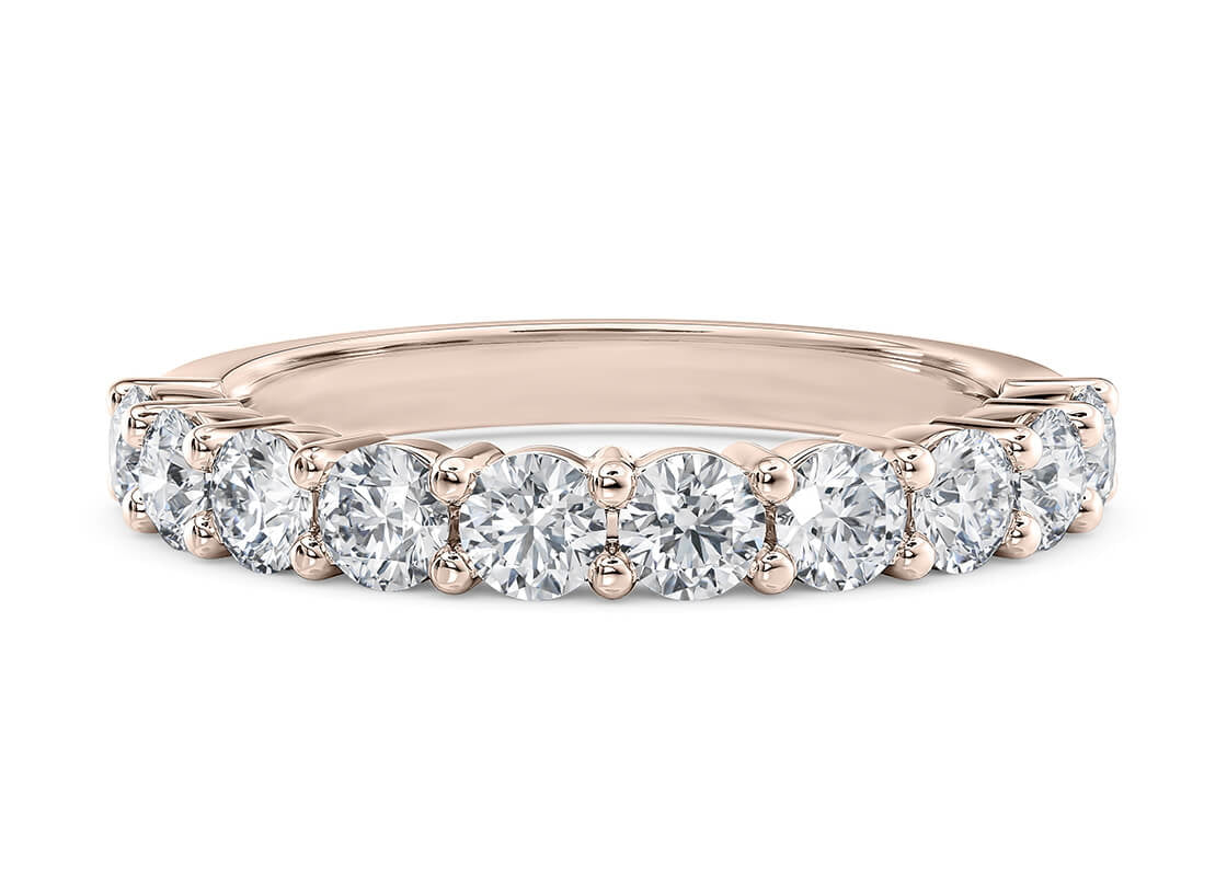 Mayfair Half Set Rose Gold 18k Natural Eternity Ring