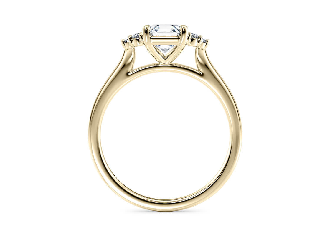 Rosa Vintage Yellow Gold 18k Asscher Engagement Ring
