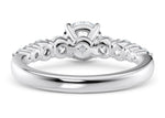 Lyra Diamond Band Platinum Round Engagement Ring