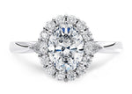Hampstead Halo Platinum Oval Engagement Ring
