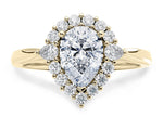 Hampstead Halo Yellow Gold 18k Pear Engagement Ring