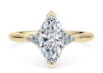 Paris Trilogy Yellow Gold 18k Marquise Engagement Ring
