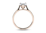 Contour Solitaire Rose Gold 18k Heart Engagement Ring